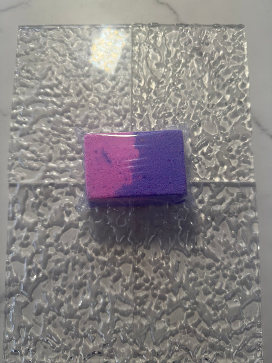 Pink and purple block Bath Bomb