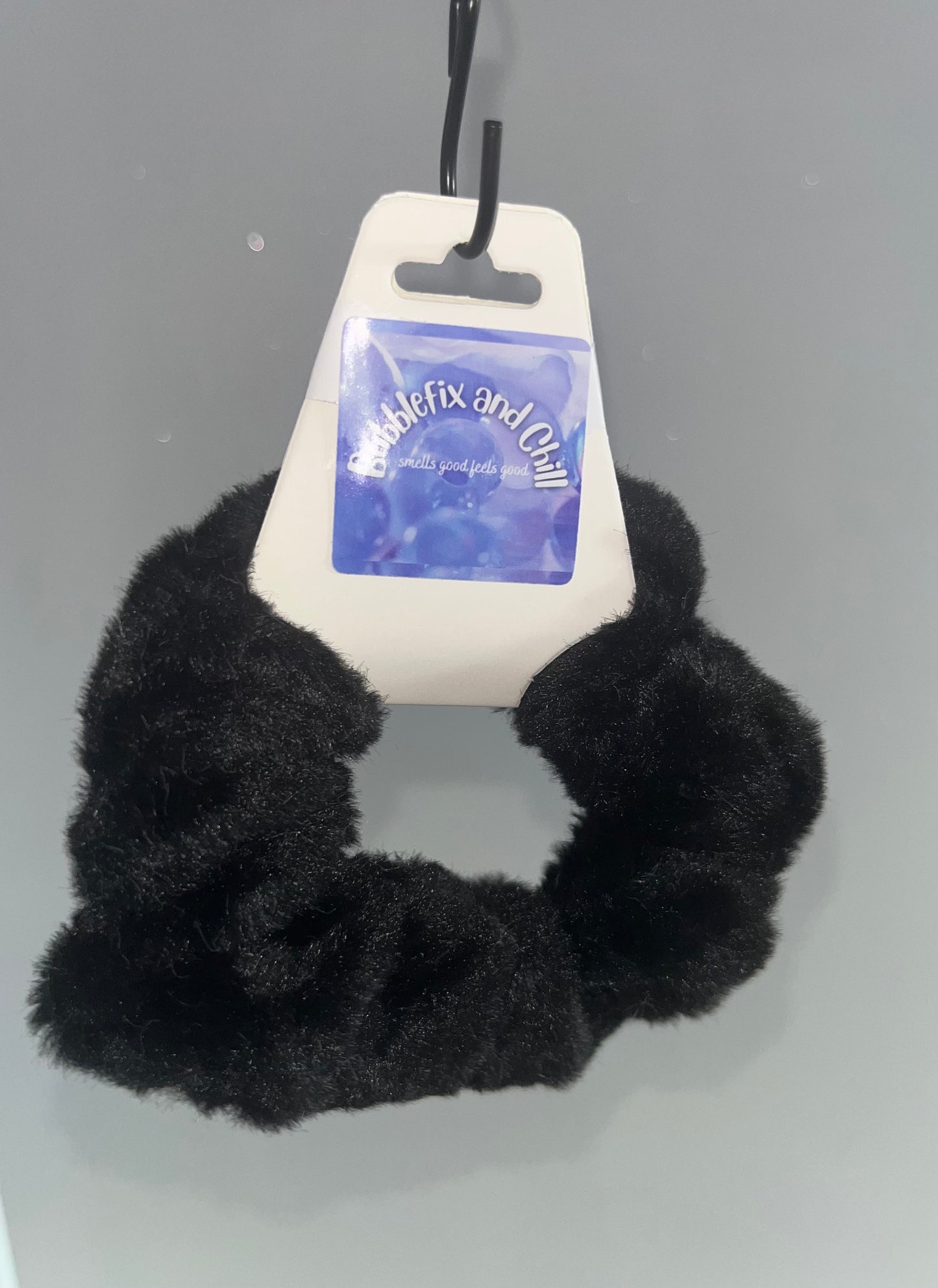 Black Fluffy Scrunchy