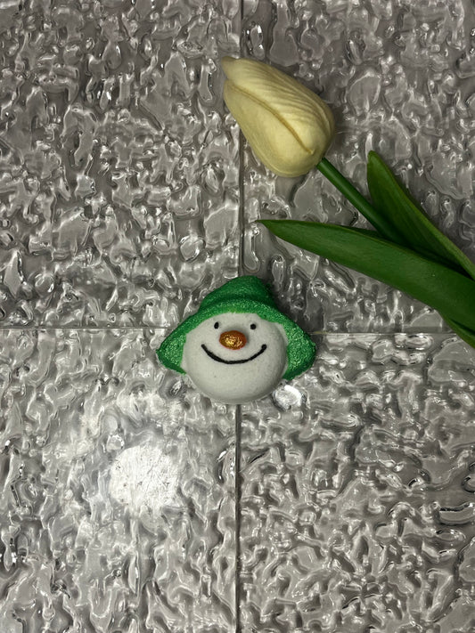 Mini Green Hat Snowman Bath Bomb