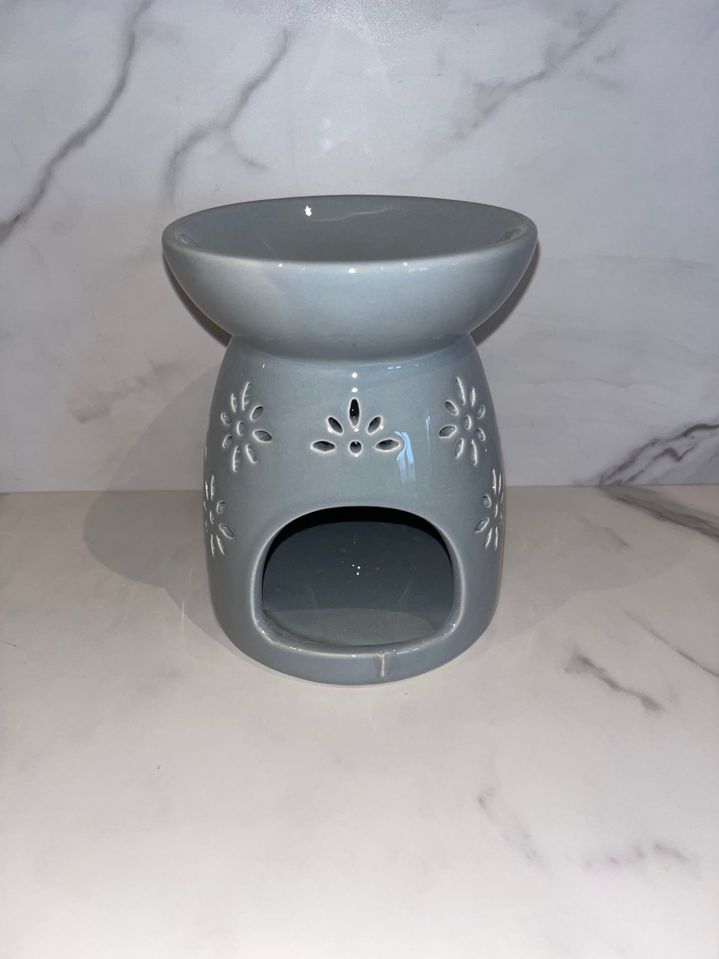 Grey Flower Ceramic Burner Bundle