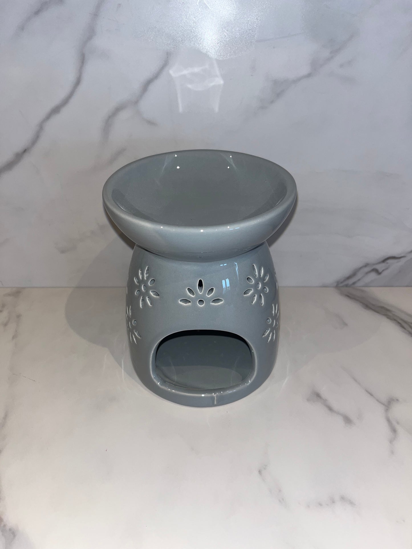 Grey Flower Ceramic Burner Bundle