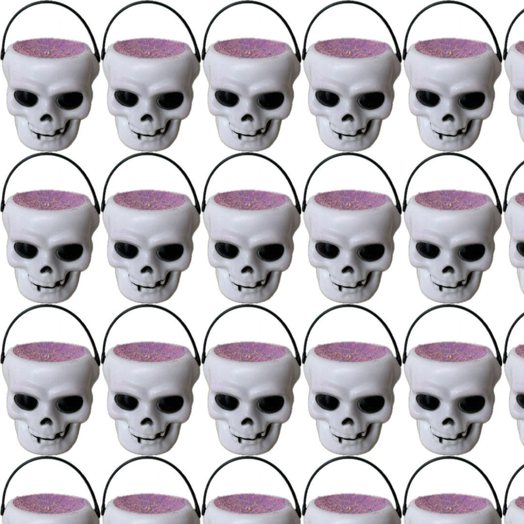 Bath Dust Skull - Rose & Raspberry Jam