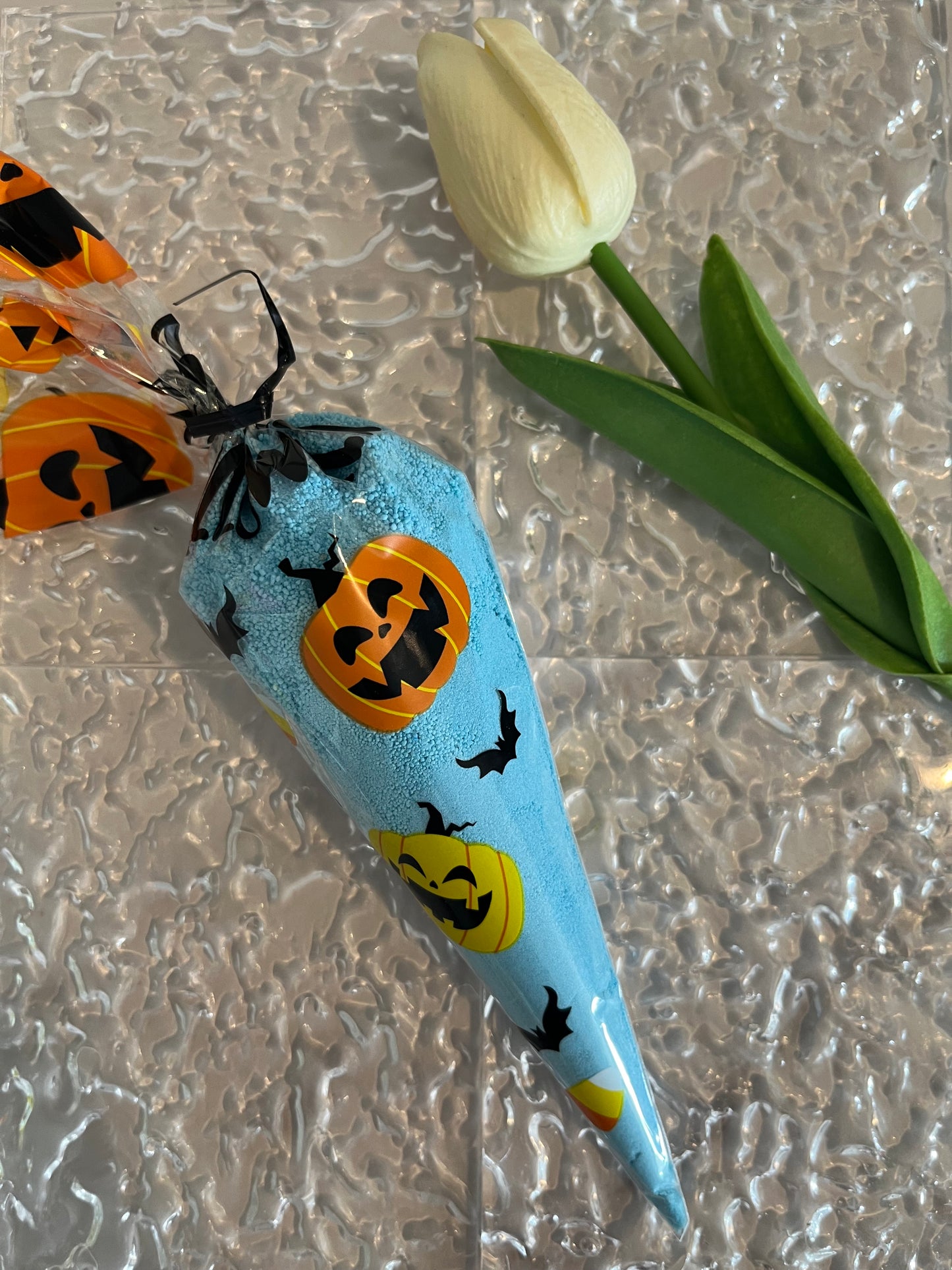 Frosted Eucalyptus Bath Dust Cone - Halloween Packaging