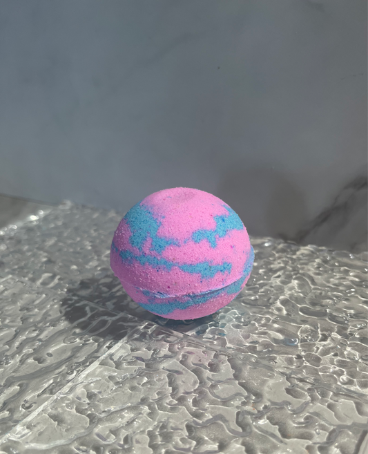 Pink and Blue Round Bath Bomb