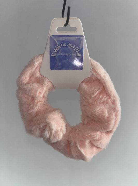 Pink Fluffy Scrunchy