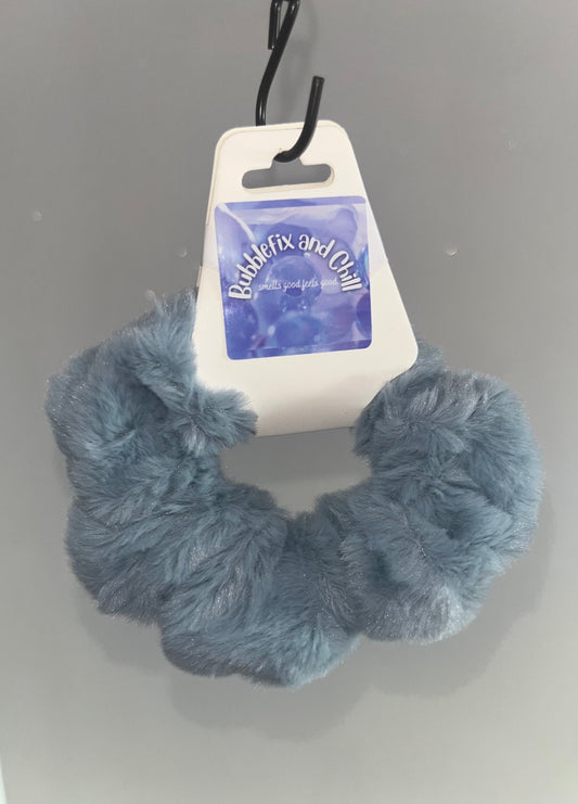 Dusty Blue Fluffy Scrunchy