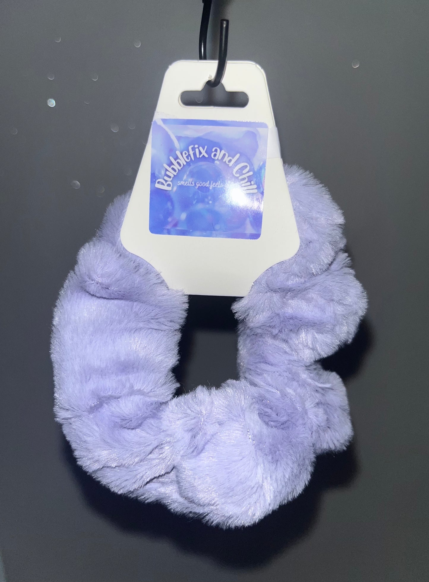 Purple Fluffy Scrunchy
