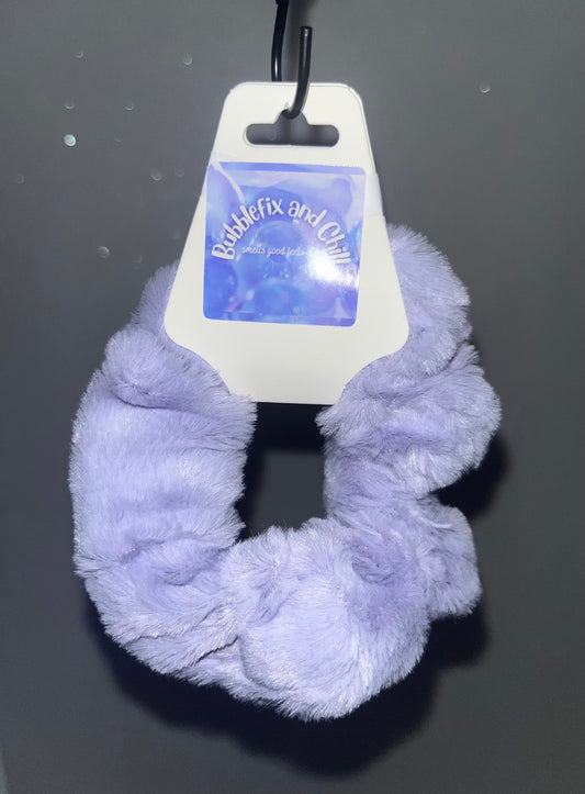 Purple Fluffy Scrunchy
