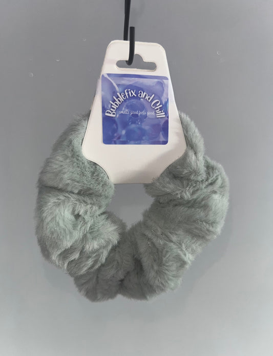 Dusty Green Fluffy Scrunchy