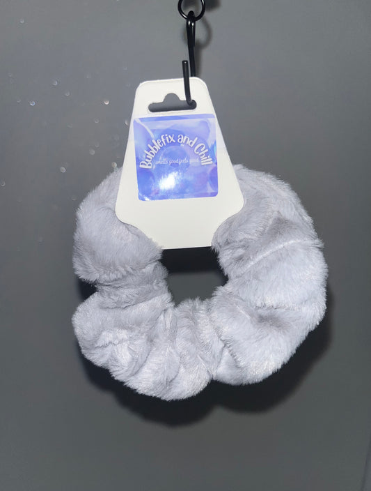Dusty Grey Fluffy Scrunchy